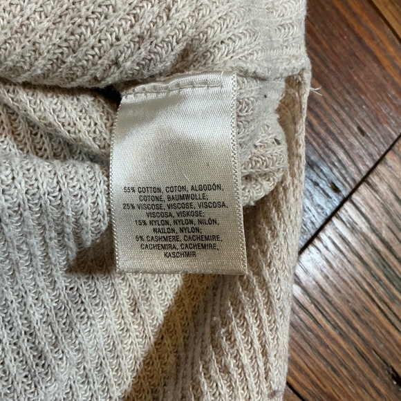 Anthropologie Moth Oatmeal Longline Ribbed Sweater Tunic Size M - Picture 7 of 9